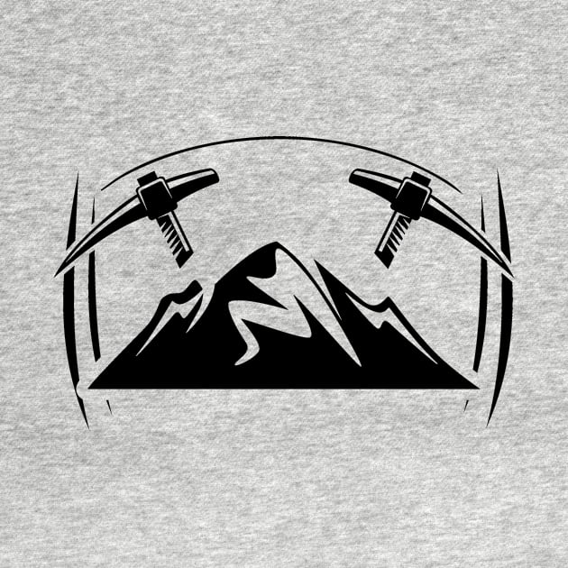 Miner mining mountaineer mountain motif by HBfunshirts